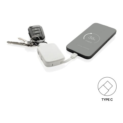 Porte-clés powerbank 2000mAh et câbles intégrés Nexo RCS blanc