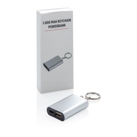 Porte-clés powerbank 1000mAh argent | sans marquage | non disponible | non disponible | non disponible