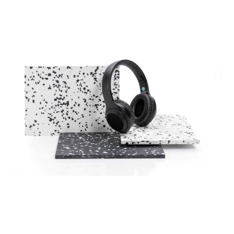 Casque audio en plastique recyclé RCS noir | sans marquage | non disponible | non disponible