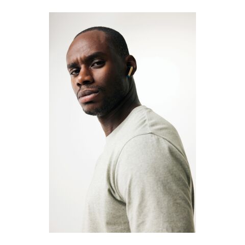 Écouteurs TWS en plastique recyclé RCS et bambou marron | sans marquage | non disponible | non disponible