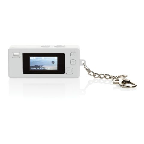 Porte-clés appareil photo en ABS RCS Cliq it blanc | sans marquage | non disponible | non disponible