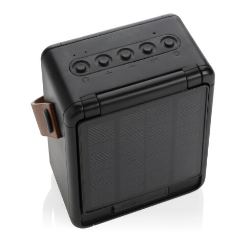 Enceinte 12W solaire en plastique recyclé RCS Skywave noir | sans marquage | non disponible | non disponible