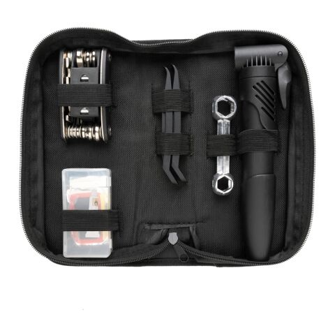 Kit de réparation vélo 17 pièces noir | sans marquage | non disponible | non disponible