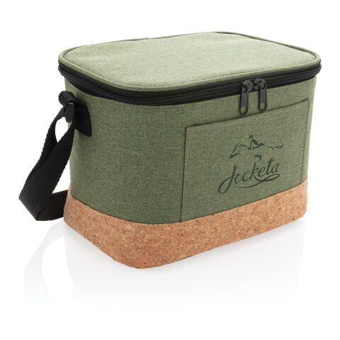 Sac isotherme double ton avec finition liège vert | sans marquage | non disponible | non disponible | non disponible