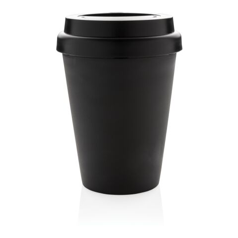 Mug en PP recyclable à double paroi 300ml noir | sans marquage | non disponible | non disponible