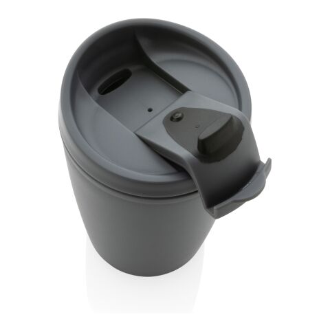 Mug en PP recyclé GRS avec couvercle à bascule antracite | sans marquage | non disponible | non disponible