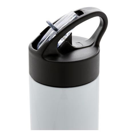 Bouteille de sport avec paille - 450 ml blanc | sans marquage | non disponible | non disponible | non disponible