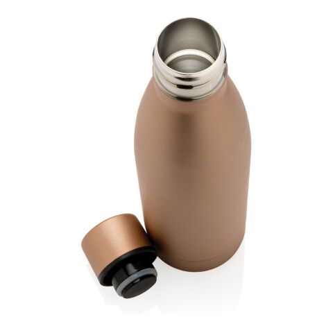 Bouteille iso couleur pleine en acier inoxydable recyclé RCS marron | sans marquage | non disponible | non disponible | non disponible