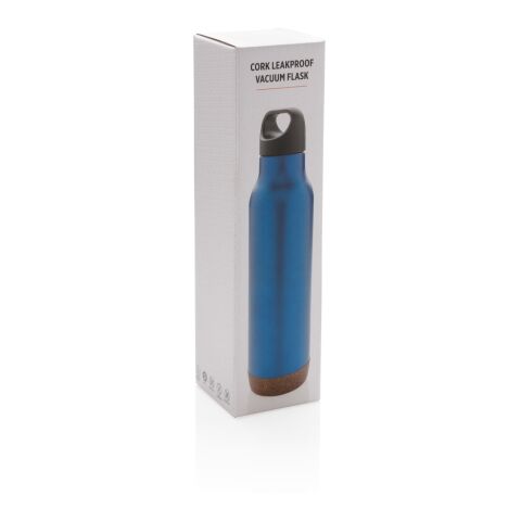 Bouteille isotherme et étanche avec finition liège bleu | sans marquage | non disponible | non disponible | non disponible