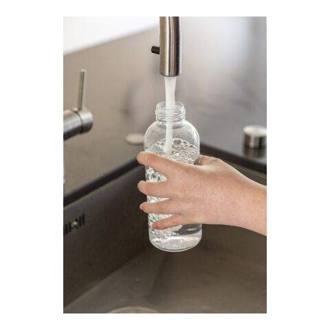 Bouteille d'eau étanche avec bouchon en métal blanc | sans marquage | non disponible | non disponible
