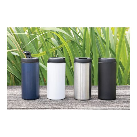 Mug Metro en acier inoxydable recyclé RCS bleu | sans marquage | non disponible | non disponible