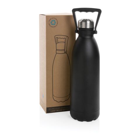 Bouteille isotherme 1.5L en acier inoxydable recyclée RCS noir | sans marquage | non disponible | non disponible