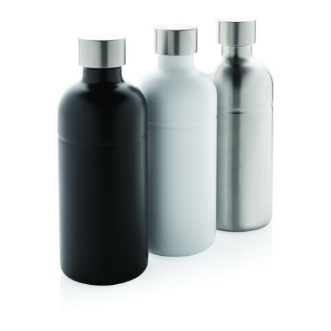 Bouteille pour boisson gazeuse en acier recyclé RCS argent | sans marquage | non disponible | non disponible