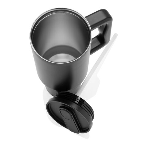Mug 900ml étanche en acier inoxydable recyclé RCS Embrace noir | sans marquage | non disponible | non disponible