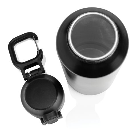 Bouteille de sport 600ML en acier recyclé RCS Via noir | sans marquage | non disponible | non disponible