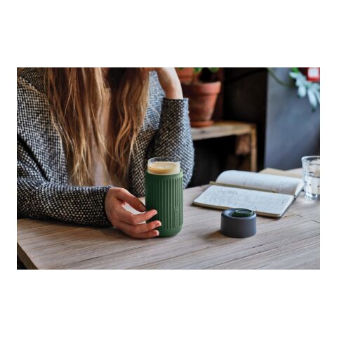 Tasse de voyage en verre 340ML Black+Blum vert olive | sans marquage | non disponible | non disponible