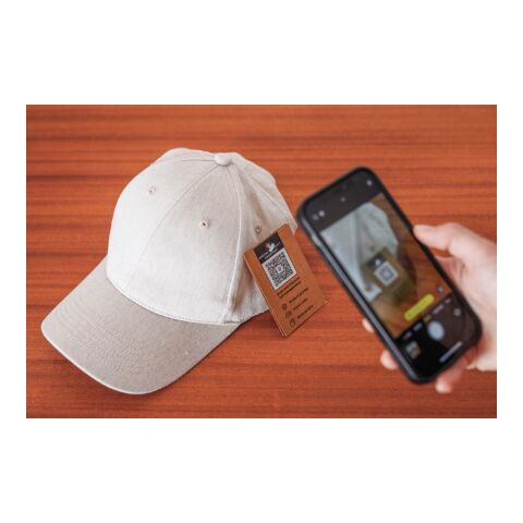 Casquette 6 panneaux 200gr chiné et recyclé AWARE™ Milo blanc | sans marquage | non disponible | non disponible | non disponible