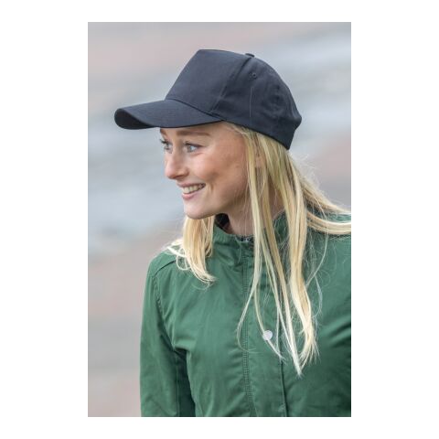 Casquette 5 panneaux en coton recyclé 190gr IMPACT noir | sans marquage | non disponible | non disponible | non disponible