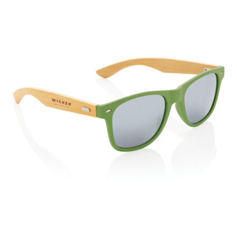 Lunettes de soleil en bambou FSC® et plastique recyclé RCS vert | sans marquage | non disponible | non disponible