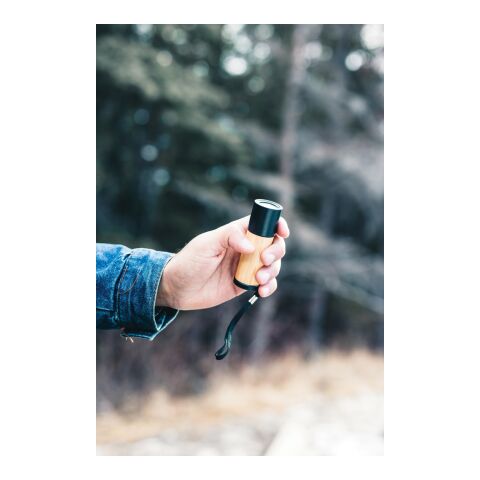 Lampe torche en bambou et plastique recyclé RCS marron | sans marquage | non disponible | non disponible