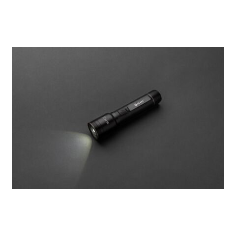Torche robuste rechargeable par USB en aluminium recyclé RCS noir | sans marquage | non disponible | non disponible
