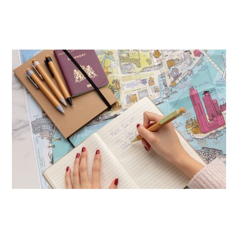 Stylo en bambou avec clip en fibre de paille bleu | sans marquage | non disponible | non disponible