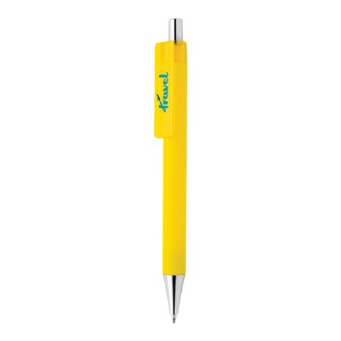 Stylo X8 finition gomme jaune | sans marquage | non disponible | non disponible
