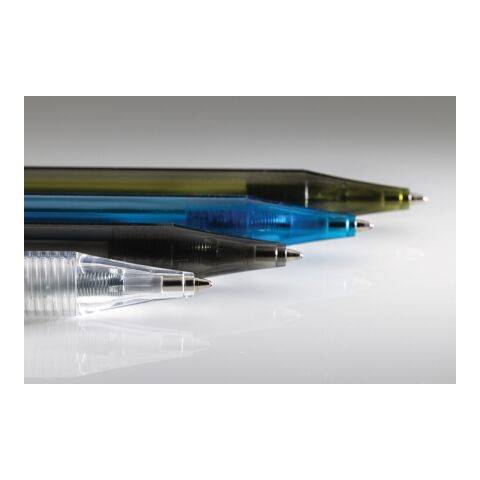 Stylo transparent X8 en rPET GRS bleu | sans marquage | non disponible | non disponible