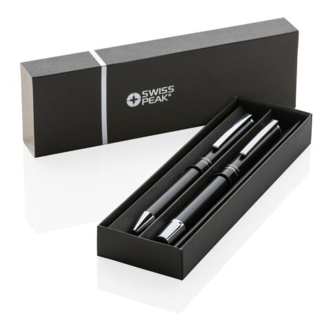 Set de stylos en aluminium recyclé RCS Swiss Peak Cedar noir | sans marquage | non disponible | non disponible