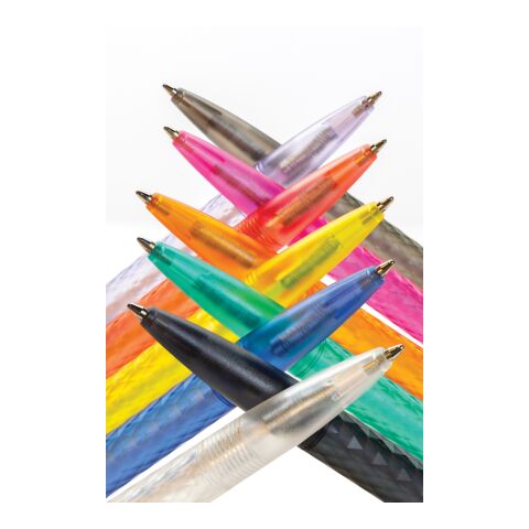Stylo X3 en plastique givré GRS bleu | sans marquage | non disponible | non disponible