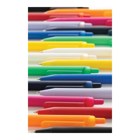 Stylo avec finition gomme en ABS recyclé certifié GRS Tide jaune | sans marquage | non disponible | non disponible