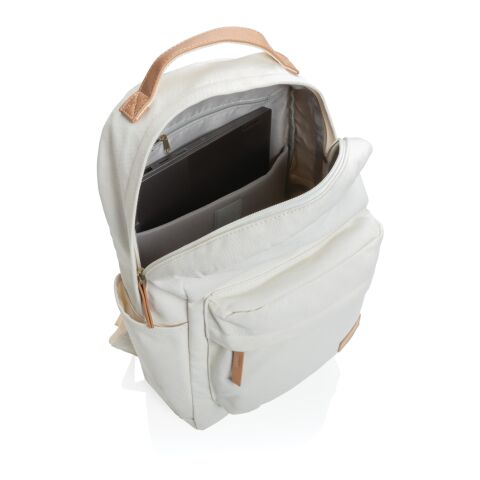 Sac à dos Impact AWARE™ en toile 16oz recyclé blanc | sans marquage | non disponible | non disponible | non disponible