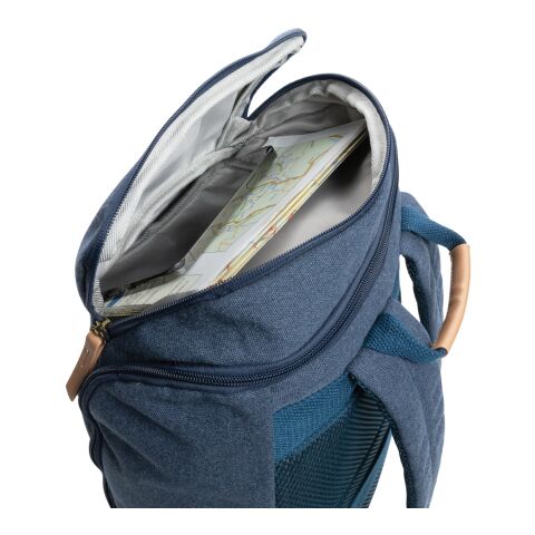 Sac à dos ordinateur Impact AWARE™ en toile 16oz recyclé bleu | sans marquage | non disponible | non disponible | non disponible