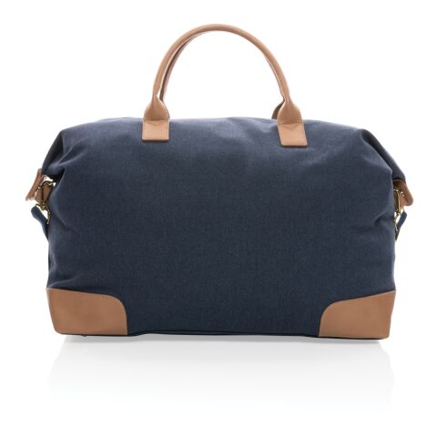 Sac weekend Impact AWARE™ en toile 16oz recyclé bleu | sans marquage | non disponible | non disponible | non disponible