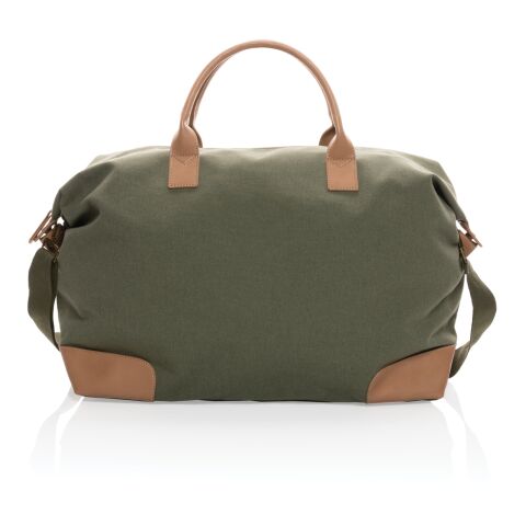 Sac weekend Impact AWARE™ en toile 16oz recyclé vert | sans marquage | non disponible | non disponible | non disponible