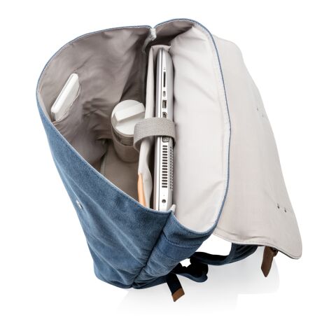 Sac à dos ordinateur en toile bleu | sans marquage | non disponible | non disponible | non disponible