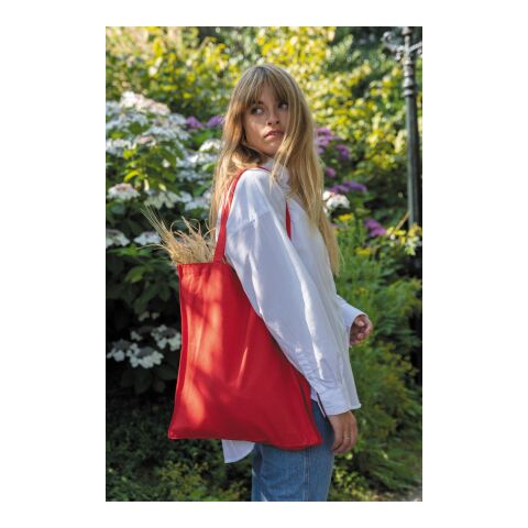 Sac tote en coton recyclé avec fond amovible Impact AWARE™ rouge | sans marquage | non disponible | non disponible | non disponible