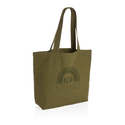 Sac shopping en toile 240g/m² recyclée non teinté Aware™ vert | sans marquage | non disponible | non disponible | non disponible