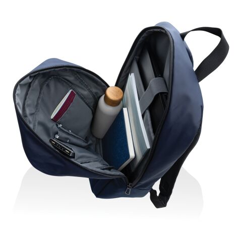 "Sac à dos pour ordinateur 15,6"" en rPET AWARE™ Armond" bleu marine | sans marquage | non disponible | non disponible