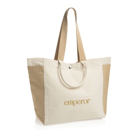 Sac shopping en toile recyclée 400 g/m² BEAU AWARE™ blanc