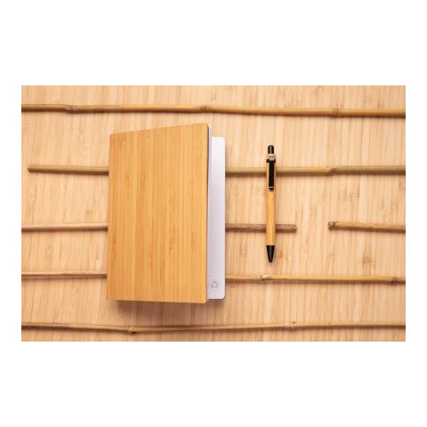 Set carnet de notes A5 et stylo en bambou marron | sans marquage | non disponible | non disponible