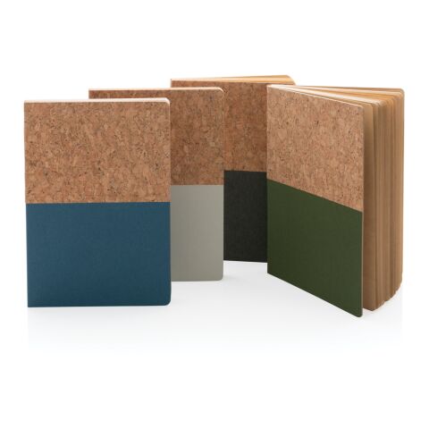 Carnet A5 à couverture en kraft et en liège gris | sans marquage | non disponible | non disponible