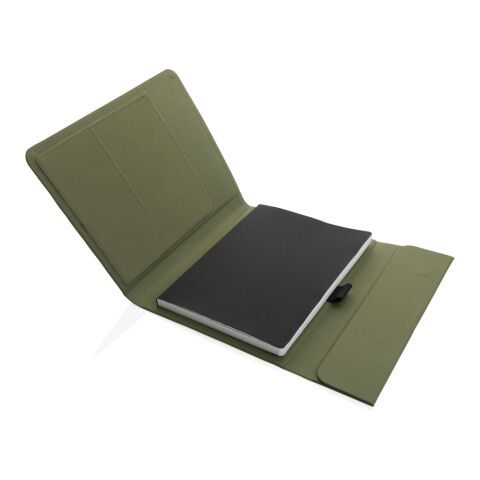 Carnet de notes A5 avec fermeture magnétique Impact Aware™ vert | sans marquage | non disponible | non disponible