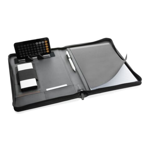 Conférencier avec fermeture à zip en rPU RCS noir | sans marquage | non disponible | non disponible