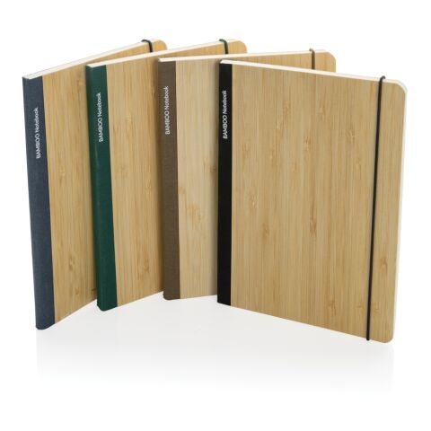 Carnet de notes A5 en bambou Scribe noir | sans marquage | non disponible | non disponible