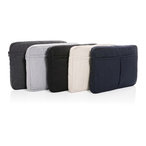 Pochette ordinateur 15,6&#039;&#039; en coton recyclé AWARE™ Laluka bleu marine | sans marquage | non disponible | non disponible | non disponible