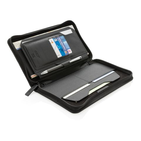 Portefeuille de voyage RFID Swiss Peak Heritage en rPU RCS noir | sans marquage | non disponible | non disponible