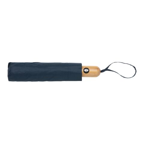 Parapluie 21" automatique rPET 190T et bambou Impact AWARE™ bleu marine | sans marquage | non disponible | non disponible