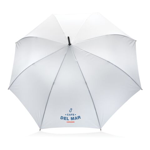 Parapluie 27&quot; en rPET et bambou ouverture auto Impact AWARE™ blanc | sans marquage | non disponible | non disponible