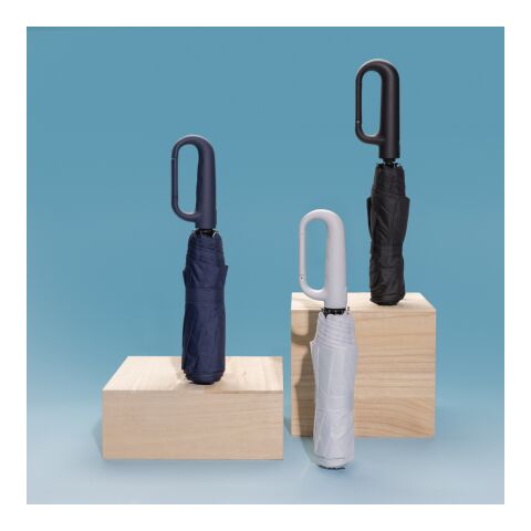 Parapluie 21&#039;&#039; avec mousqueton en rPET AWARE™ Yara noir | sans marquage | non disponible | non disponible